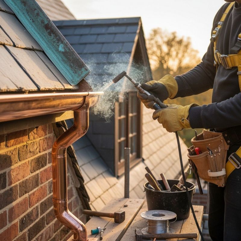 Copper Gutters Installation